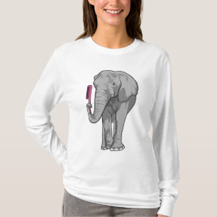 Elephant as Hairdresser with Comb T-Shirt