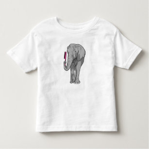 Elephant as Hairdresser with Comb Toddler T-Shirt