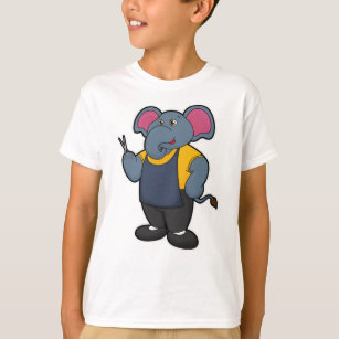 Elephant as Hairdresser with Scissors T-Shirt