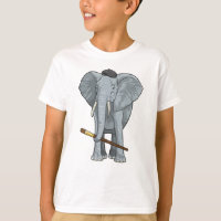 Elephant as Painter with Paint brush