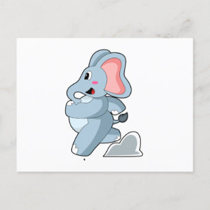 Elephant as Runner Postcard
