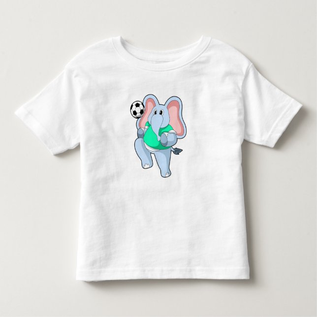 Elephant as Soccer player with Soccer.PNG Toddler T-Shirt (Front)