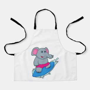 Elephant as Surfer with Surfboard Apron
