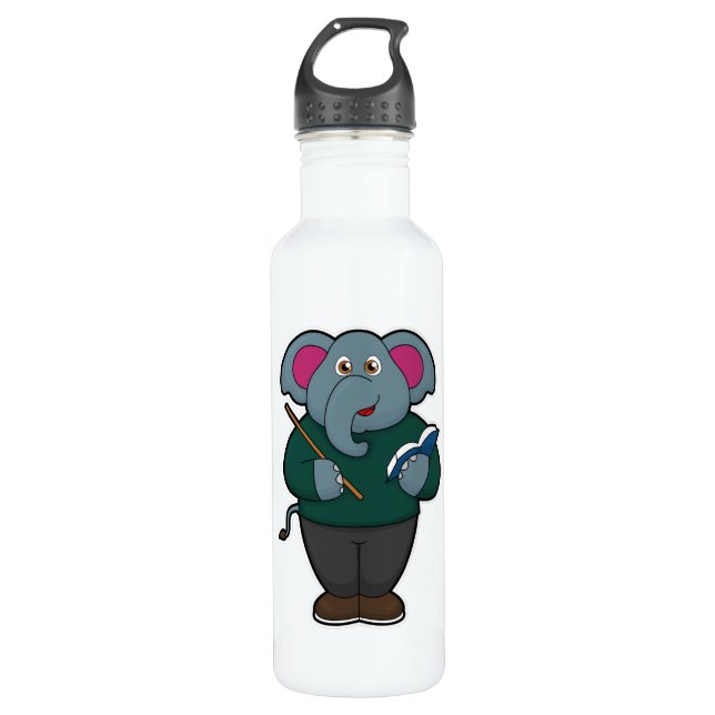 Elephant as Teacher with Book & Pointer 710 Ml Water Bottle (Front)
