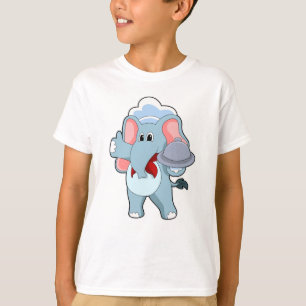 Elephant as Waiter with Platter T-Shirt