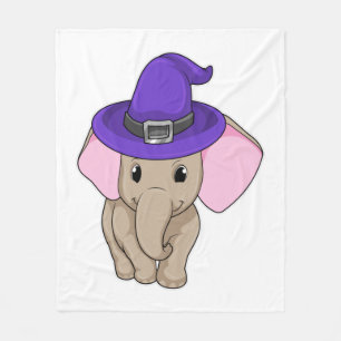 Elephant as Wizard Fleece Blanket
