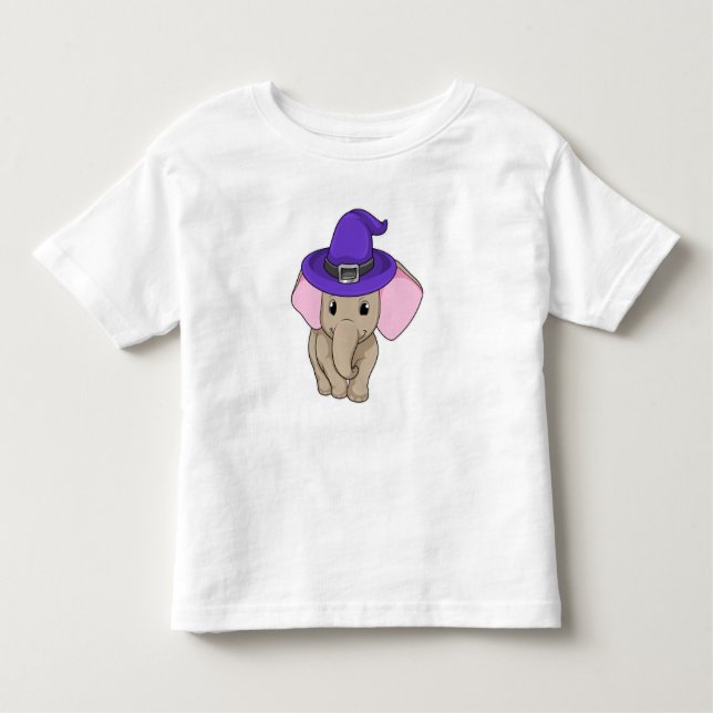 Elephant as Wizard Toddler T-Shirt (Front)