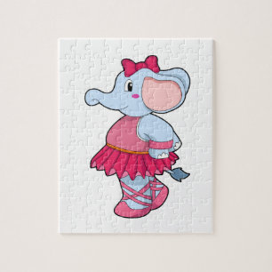 Elephant at Ballet with Skirt Jigsaw Puzzle