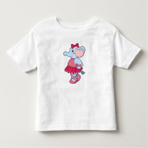 Elephant at Ballet with Skirt Toddler T-Shirt
