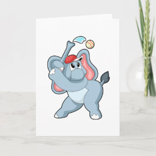 Elephant at Baseball Card