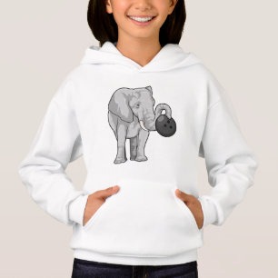 Elephant at Bowling with Bowling ball