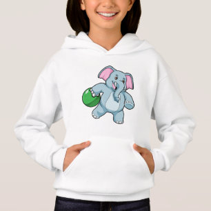 Elephant at Bowling with Bowling ball