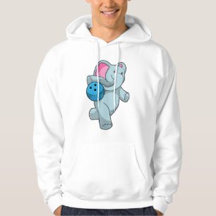 Elephant at Bowling with Bowling ball Hoodie