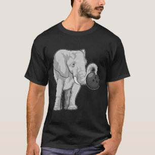 Elephant at Bowling with Bowling ball T-Shirt