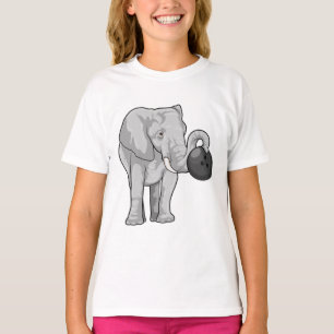 Elephant at Bowling with Bowling ball T-Shirt