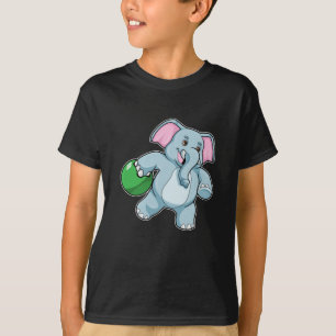 Elephant at Bowling with Bowling ball T-Shirt