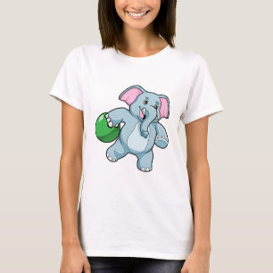 Elephant at Bowling with Bowling ball T-Shirt