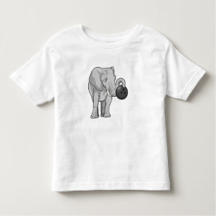Elephant at Bowling with Bowling ball Toddler T-Shirt
