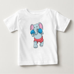 Elephant at Boxing with Boxing gloves Baby T-Shirt