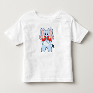 Elephant at Boxing with Boxing gloves Toddler T-Shirt