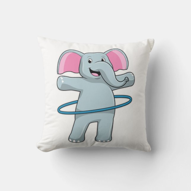 Elephant at Fitness with Fitness tires Cushion (Front)