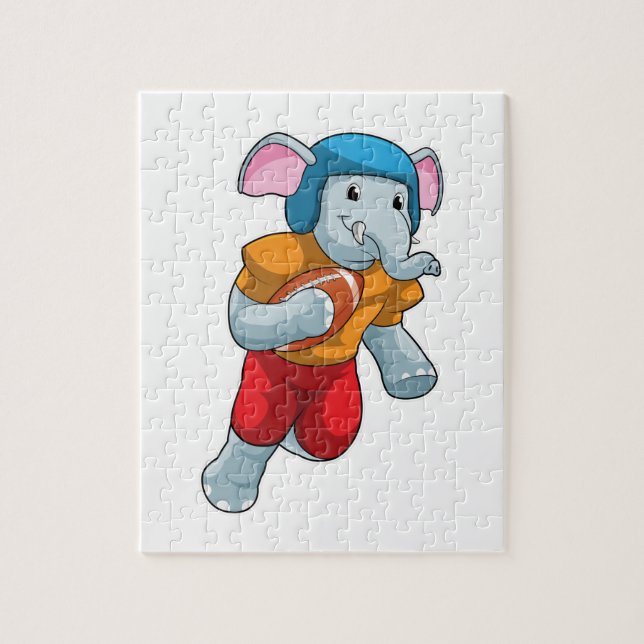 Elephant at Football Sports Jigsaw Puzzle (Vertical)