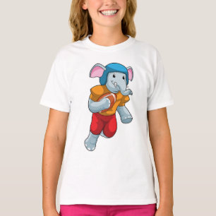 Elephant at Football Sports T-Shirt
