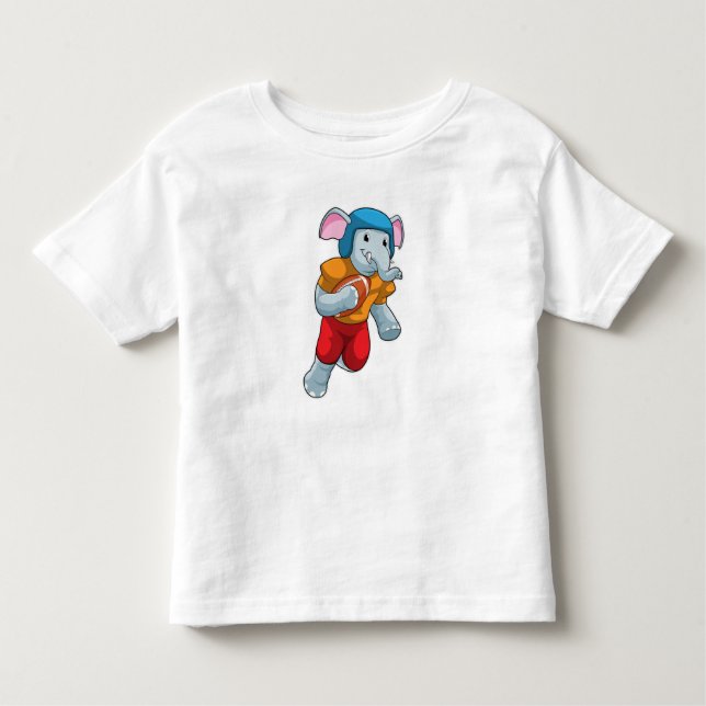 Elephant at Football Sports Toddler T-Shirt (Front)
