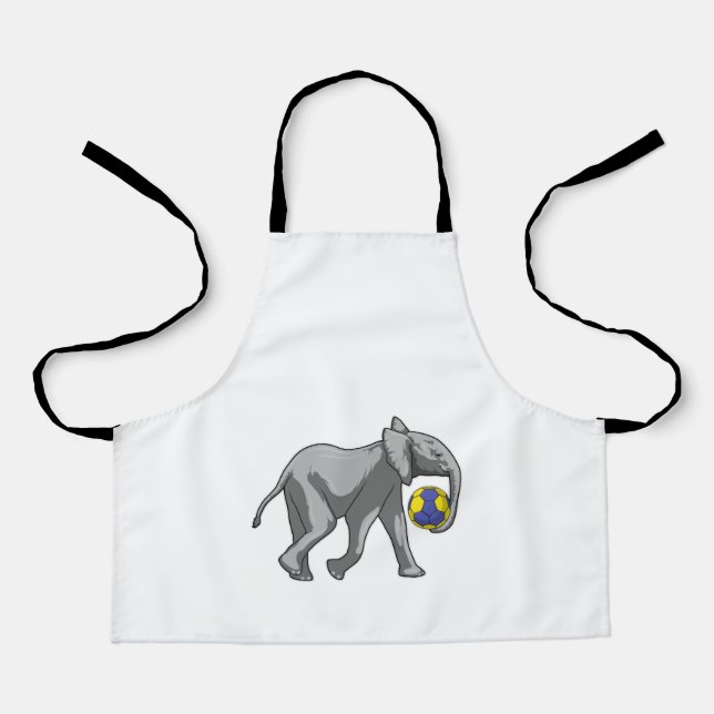 Elephant at Handball Sports Apron (Front)