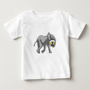 Elephant at Handball Sports Baby T-Shirt