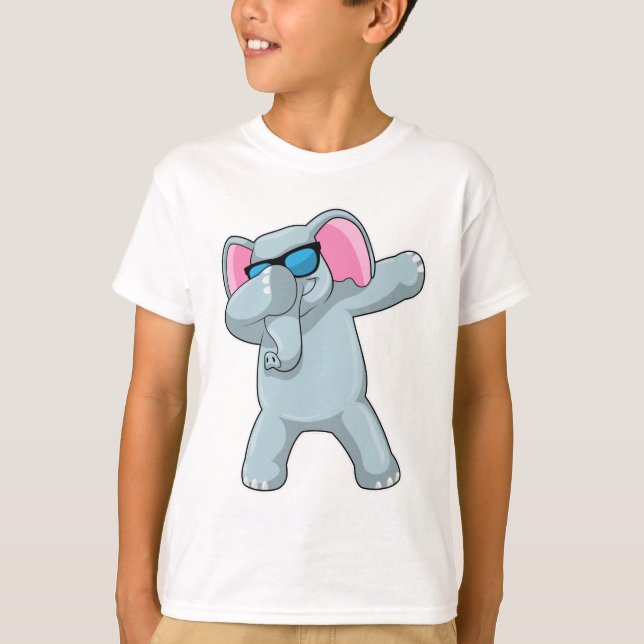 Elephant at Hip Hop Dance Dab T-Shirt (Front)