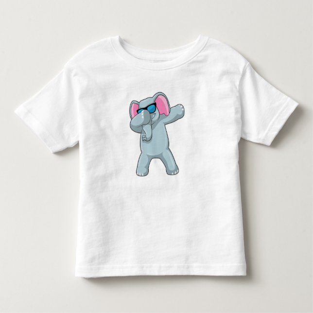 Elephant at Hip Hop Dance Dab Toddler T-Shirt (Front)