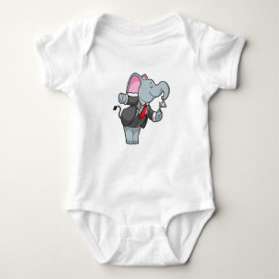 Elephant at Music with Triangle Baby Bodysuit