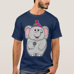 Elephant at Party with Microphone T-Shirt