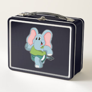 Elephant at Running Metal Lunch Box