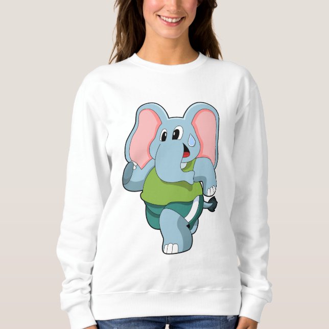 Elephant at Running Sweatshirt (Front)