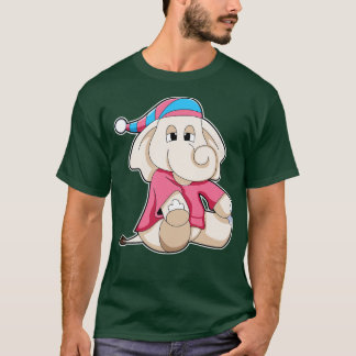 Elephant at Sleeping with Pyjamas T-Shirt
