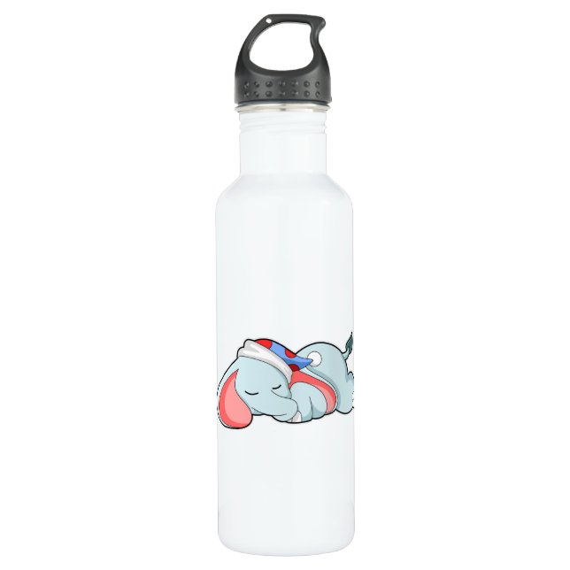 Elephant at Sleeping with Sleepyhead 710 Ml Water Bottle (Front)