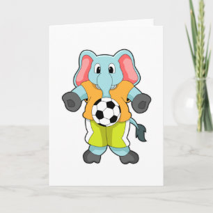 Elephant at Soccer Sports Card