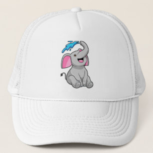 Elephant at Splash with Water Trucker Hat