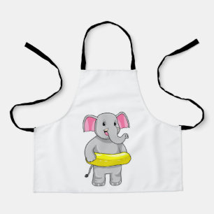 Elephant at Swimming with Lifebuoy Apron