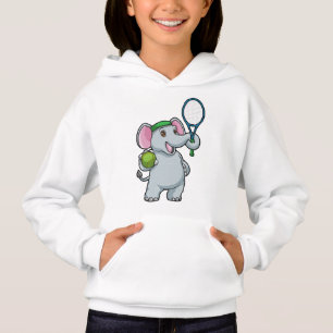 Elephant at Tennis with Tennis racket