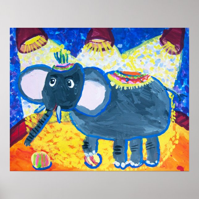 Elephant at the Circus Poster (Front)