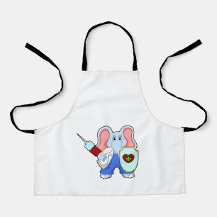 Elephant at Vaccination with Syringe Apron