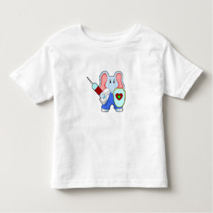 Elephant at Vaccination with Syringe Toddler T-Shirt