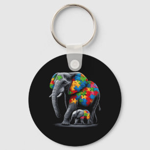 Elephant Autism Awareness Autism Mum Key Ring