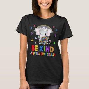 Elephant Autism Awareness Be Kind Autism Awareness T-Shirt