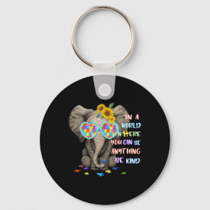 Elephant Autism Be Kind Autism Awareness Girls Boy Key Ring