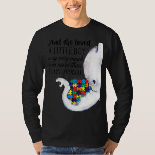 Elephant Autism Mum And She Loved Herself Boys Aut T-Shirt