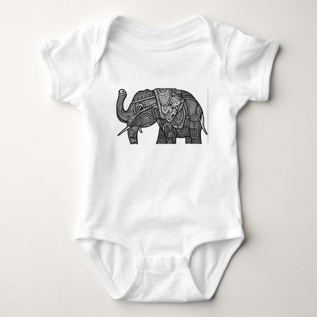 Elephant Baby Bodysuit (Front)